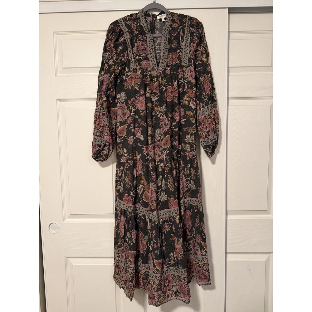 Sea New York Tess Dress Peasant Prairie Fairy Boho Fall Floral Bohemian FLAW